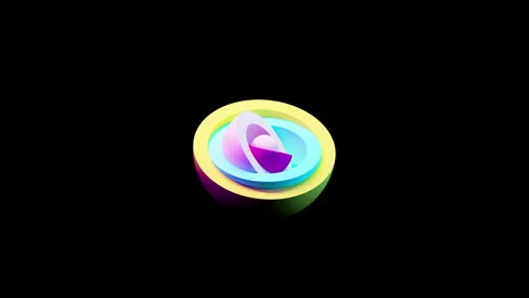 3D loop animation of hemispheres with matte color material Stock Footage 274187505