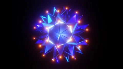 3D loop animation of the rotating polygo... | Stock Video | Pond5