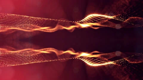 3d loop animation as science fiction background of glowing particles with depth Stock Footage 88436243