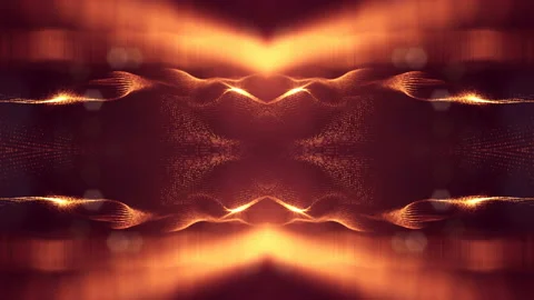 3d loop animation for science fiction background of glowing particles with depth Stock Footage 88451609
