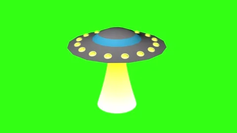 3D loop animation of a UFO on a green screen. Stock Footage 302155879