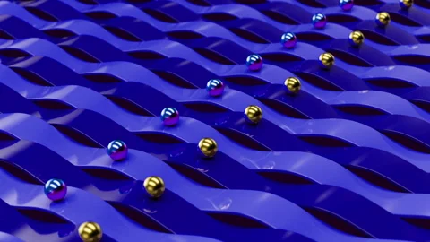 3D loop with balls and stripes Stock Footage 260123097