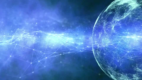 3d loop digital sphere with lines motion Video stock 341148771