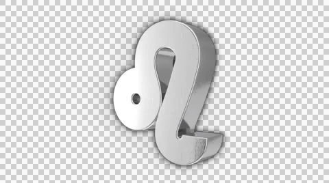 3D Loop Silver Zodiac Leo 库存影片 50000245
