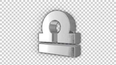 3D Loop Silver Zodiac Libra 库存影片 50000454