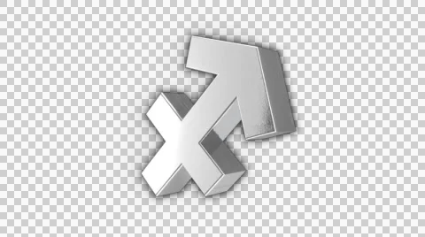 3D Loop Silver Zodiac Sagittarius 库存影片 50000809