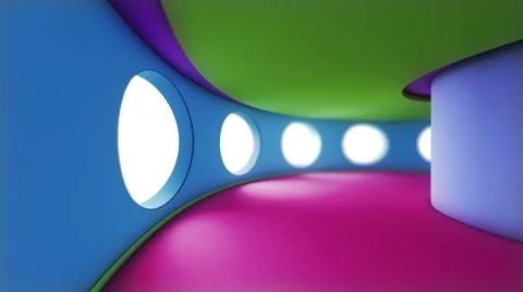 3D loopable animation of a colorful tunnel. Stock Footage 62468813