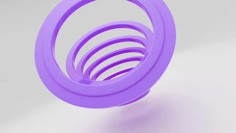 3D Loopable Pink Circles Background on white background Stock Footage 245308490