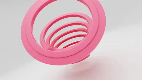 3D Loopable Red Circles Background Stock Footage 245311916