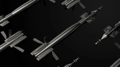 3d loopable render of the missile. Stock Footage 168067801