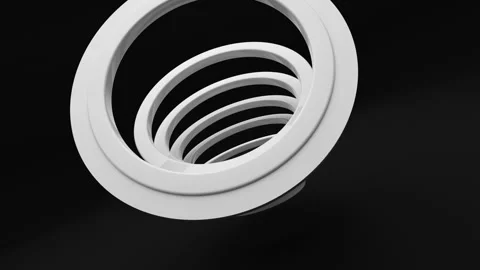 3D Loopable White Circles Background Stock Footage 245308466