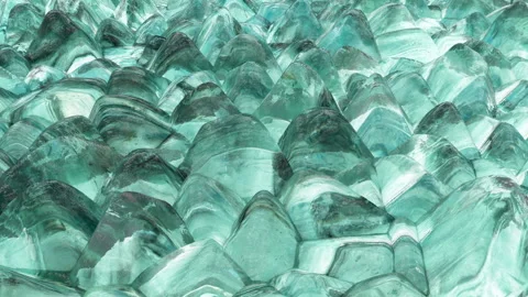 3d Looped abstract background consisting of precious or ice crystals, iridescent Video stock 118810665