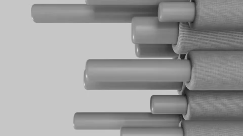 3d looped abstract background from cylinders. Minimalistic geometry. Stock Footage 149186105