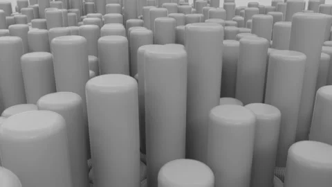 3d looped abstract background from cylinders. Minimalistic geometry. Stock Footage 149186766