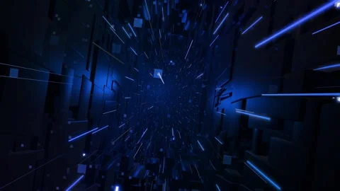 3d looped abstract background with data blocks. Information technology concept Stock Footage 315471407