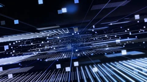 3d looped abstract background with data blocks. Information technology concept Stock Footage 315471591