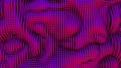 3d Looped abstract beads background. Wavy surface with ripples and bubbles.Trend Stock Footage 116568296