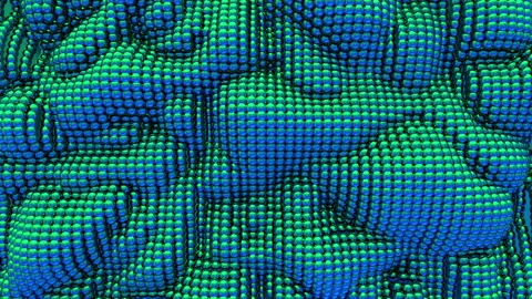 3d Looped abstract beads background. Wavy surface with ripples and bubbles.Trend Stock Footage 116568512
