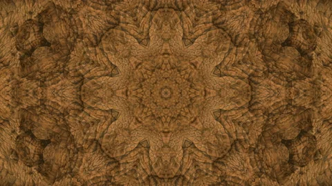 3D Looped abstract brown colored kaleidoscope. Stock Footage 109241738