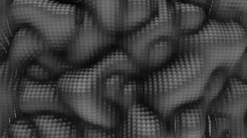 3d Looped abstract caviar background. Wavy surface with ripples and bubbles. Tre Stock Footage 116500315