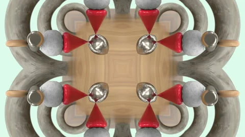 3D Looped Abstract geometric background. Hypnotic kaleidoscope. Stock Footage 149185963
