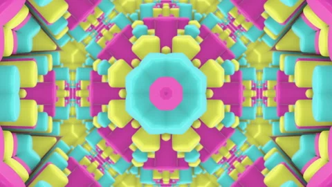 3D Looped Abstract geometric background. Hypnotic kaleidoscope. Stock Footage 149186953