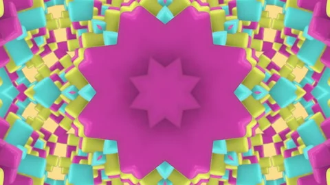 3D Looped Abstract geometric background. Hypnotic kaleidoscope. Stock Footage 149187078