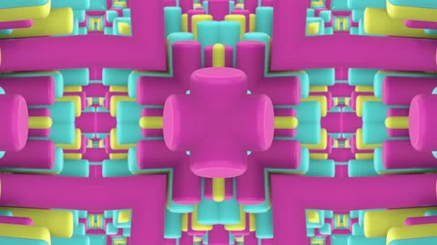 3D Looped Abstract geometric background. Hypnotic kaleidoscope. Stock Footage 149187244