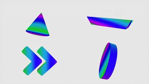 3D Looped Abstract Objects Motion Graphics Pack Stock Footage 285473270