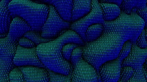 3d Looped abstract wicker background. Wavy surface with ripples and bubbles. Tre Stock Footage 116396928