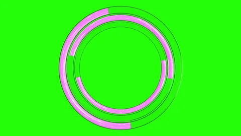 3d Looped animation of Trendy loading neon circles. Progress Icon with alpha cha Stock-Footage 145222945