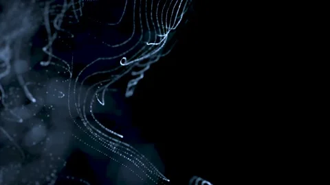 3d looped bg data flow concept, sci-fi background digital space Stock Footage 219713216