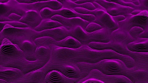 3d looped data flow concept, sci-fi topographic pattern Pink background. Stock Footage 276888649