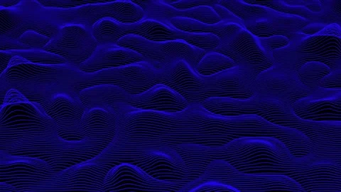 3d looped data flow concept, sci-fi topographic pattern Blue background. Stock Footage 276888650
