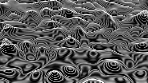3d looped data flow concept, sci-fi topographic pattern  white background. Stock Footage 276888975