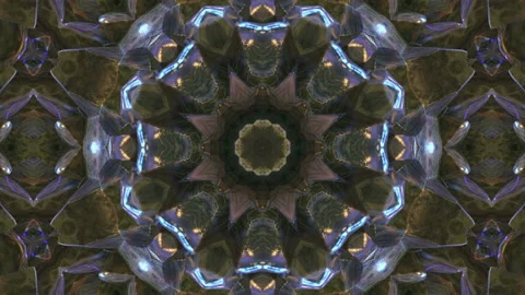 3d Looped kaleidoscopic background consisting of marble crystals or ore, iridesc Stock Footage 118810068