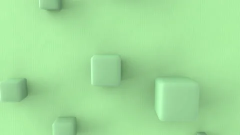 3d Looped motion design of abstract monochrome pastel background. CGI Geometric Stock Footage 145691383