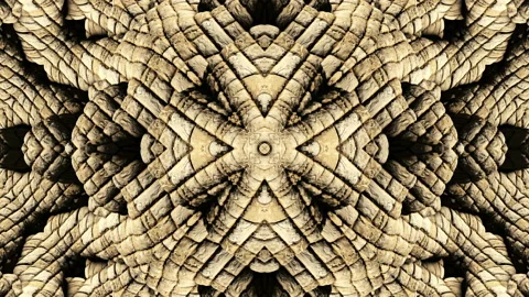 3d Looped stone texture abstract decorative background. Hypnotic ornate kaleidos Stock Footage 118584888