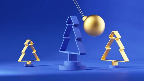 3d looping 4K animation, endless Christmas animation, festive pendulum Video stock 252040637
