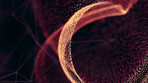 3D looping abstract particle background with depth of field, Stock Footage 230169040