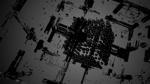 3D looping animation Dark cubes. Stock Footage 70877575