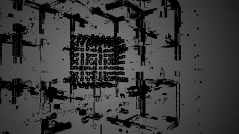 3D looping animation Dark cubes. Stock Footage 70878183