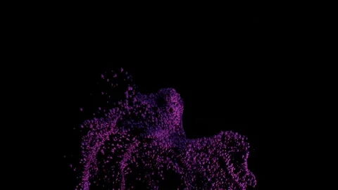 3d looping animation of particles swirling around themselves Stock Footage 314177314