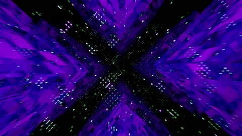 3D looping animation sci-fi tech cubes purple Stock Footage 157063059