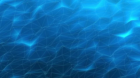 3D Looping Background - Blue polygonal landscape network Stock Footage 45525318
