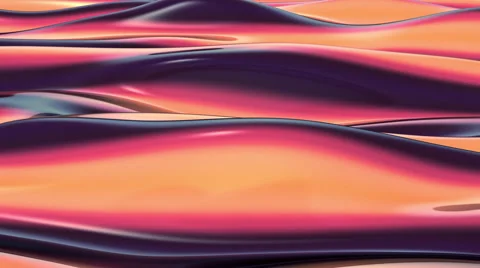 3D Looping Background - Bubbling raspberry orange liquid streams Stock Footage 45525136