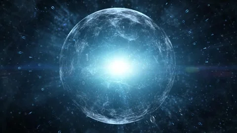 3d looping binary data sphere network technology animation Stock Footage 334817162
