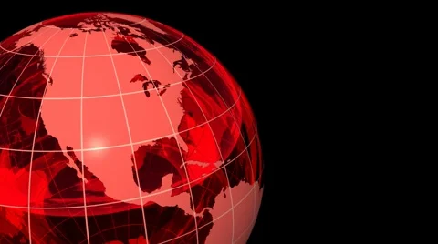 3D Looping Crystal Globe, Green Blue with Grid. Alpha Channel Video stock 6374069