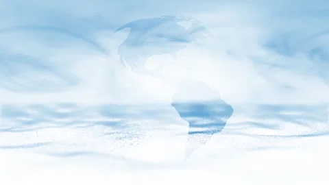 3d looping earth sphere on wavy artistic white background Stock-Footage 333710574