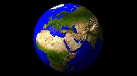 3D Looping Geo Globe. Alpha Channel Video stock 6531475